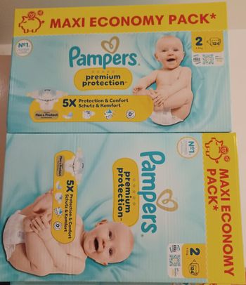 2 Cartons neufs couches Pampers premium Taille 2 - Maxi-Ecopack 