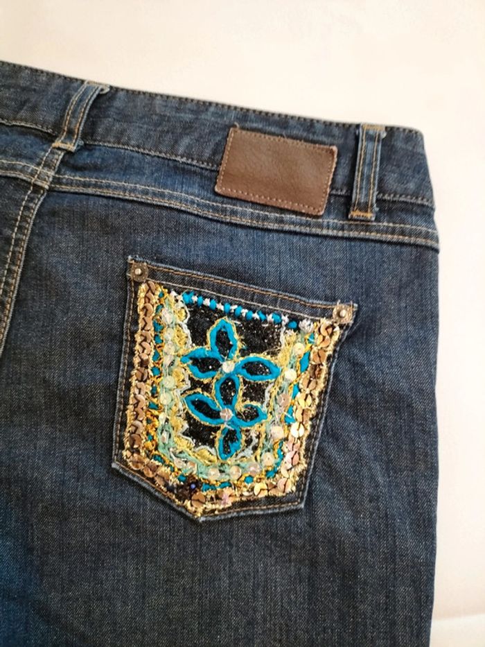 Pantacourt en jeans 3 Suisses Taille 40 - photo numéro 11