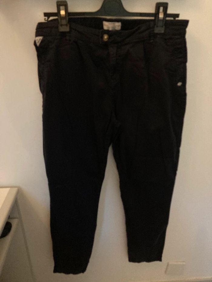 Pantalon chino bleu marine Bershka taille L - photo numéro 3