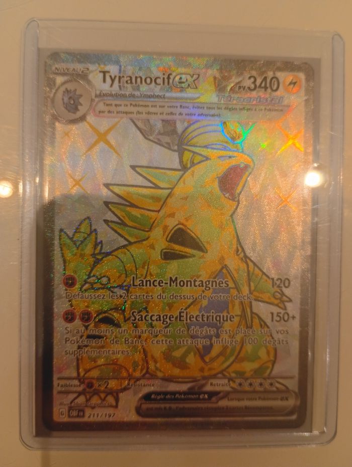 Carte Pokémon Tyranocif ex 211/197 Écarlate et Violet Obsidienne en Flammes