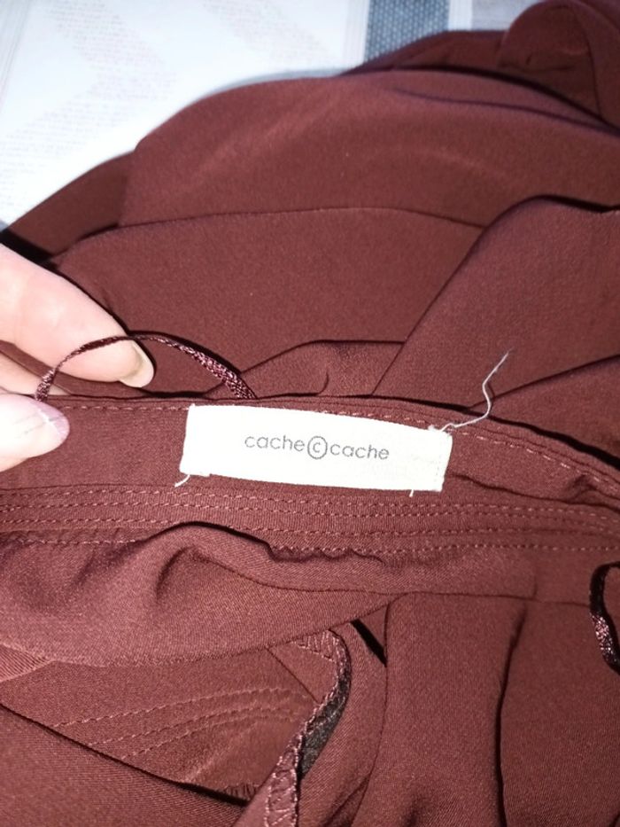 Robe bordeaux légère manche longue - photo numéro 4