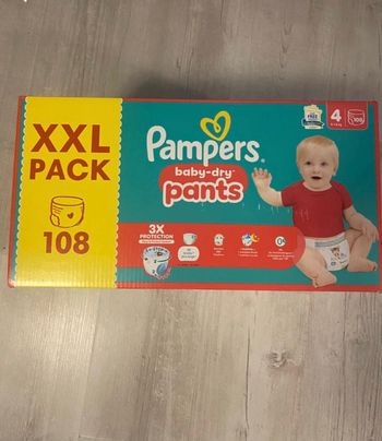 Pack xxl  108 couches Pampers baby dry pants