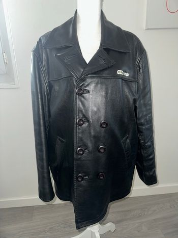 Veste caban en cuir noir Complices TL