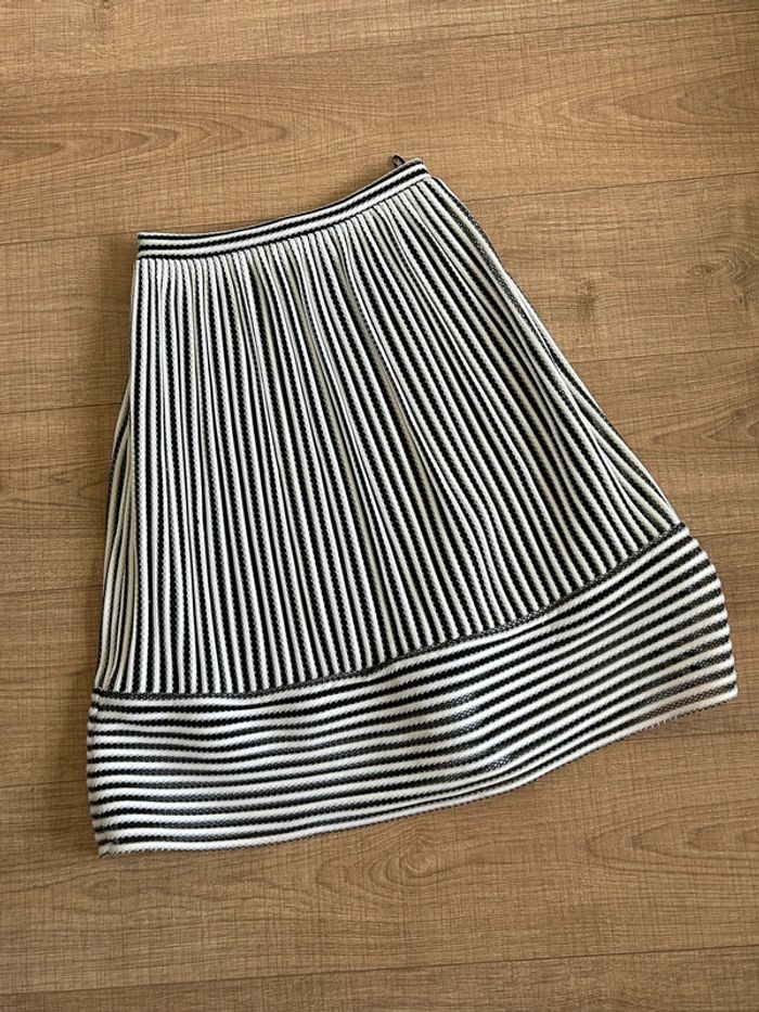 Jupe mi longue patineuse blanche et noire WE taille S TBE - photo numéro 12