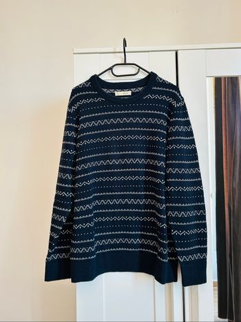 Pull marine à motifs Homme Celio Taille L