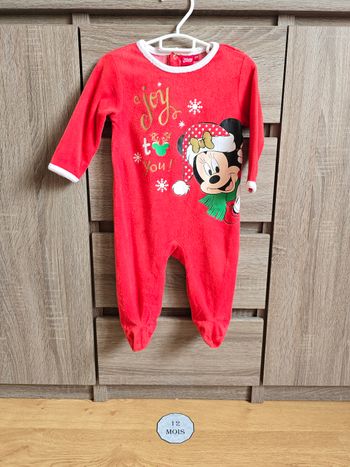 Vêtement Bébé Fille - Pyjama Mickey Noël - Disney - 12 mois