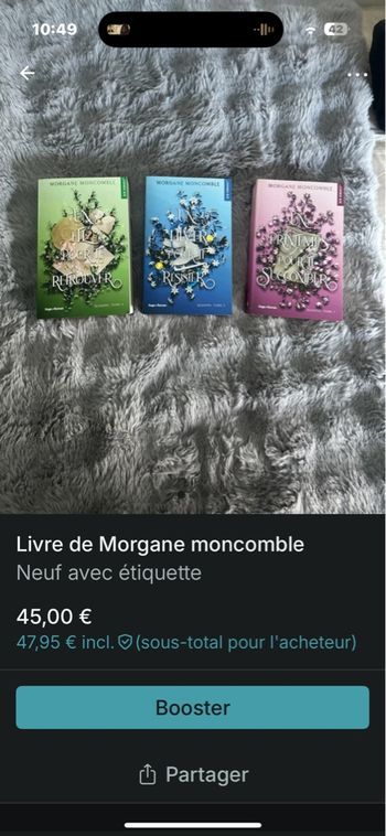 Un lot de 3 livre de Morgane moncomble