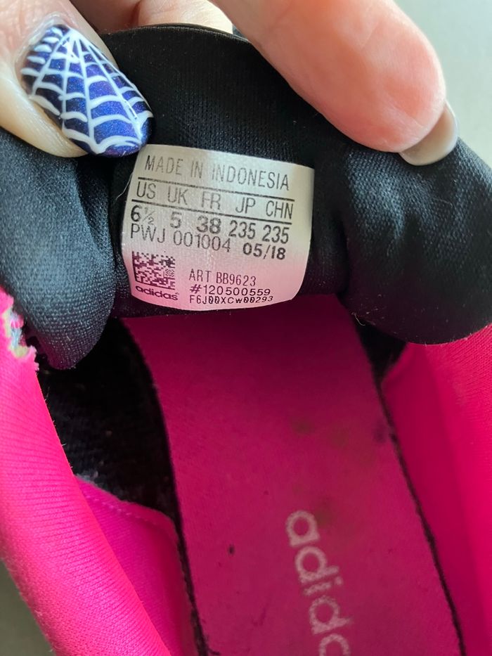 Baskets adidas pointure 38 noire et rose - photo numéro 5