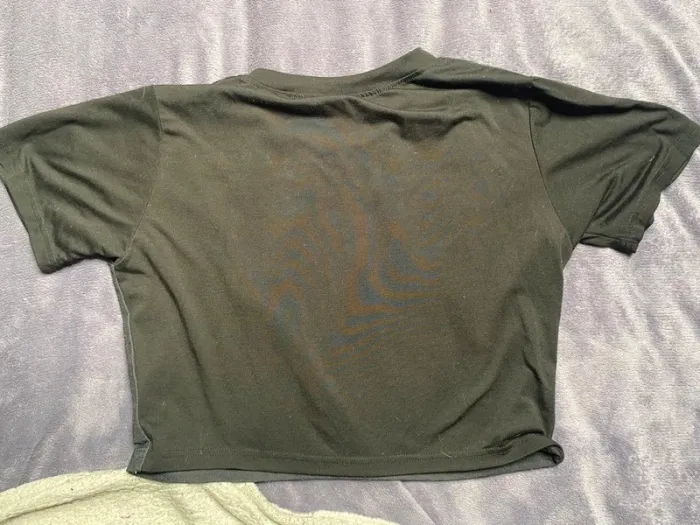 Tee shirt court imprimé noir taille M - photo numéro 2