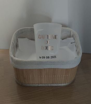 Verres personnalisés pour baptêmes ou autres évènements
