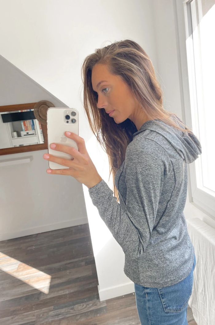 Haut manches longues gris foncé Crivit Sport - photo numéro 3