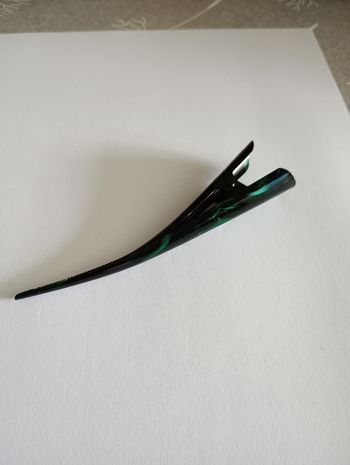 Pince cheveux vert marbré