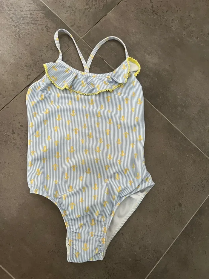 7/8 ans maillot bain Lola palacios bleu jaune
