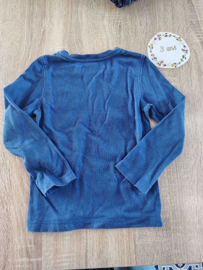 Ensemble pantalon+t-shirt garçon 3ans Kiabi, jean bourget - photo numéro 7