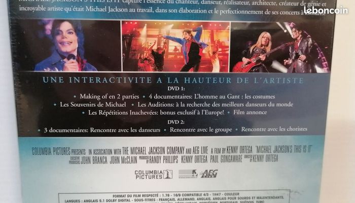 Michael Jackson's édition spéciale 2 DVD THIS IS IT (Neuf sous blister) - photo numéro 4
