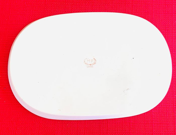 Petit plat bleu en porcelaine japonaise vintage - photo numéro 4