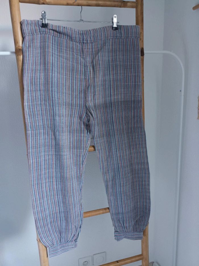 Pantalon sarouel en lin taille unique - photo numéro 6