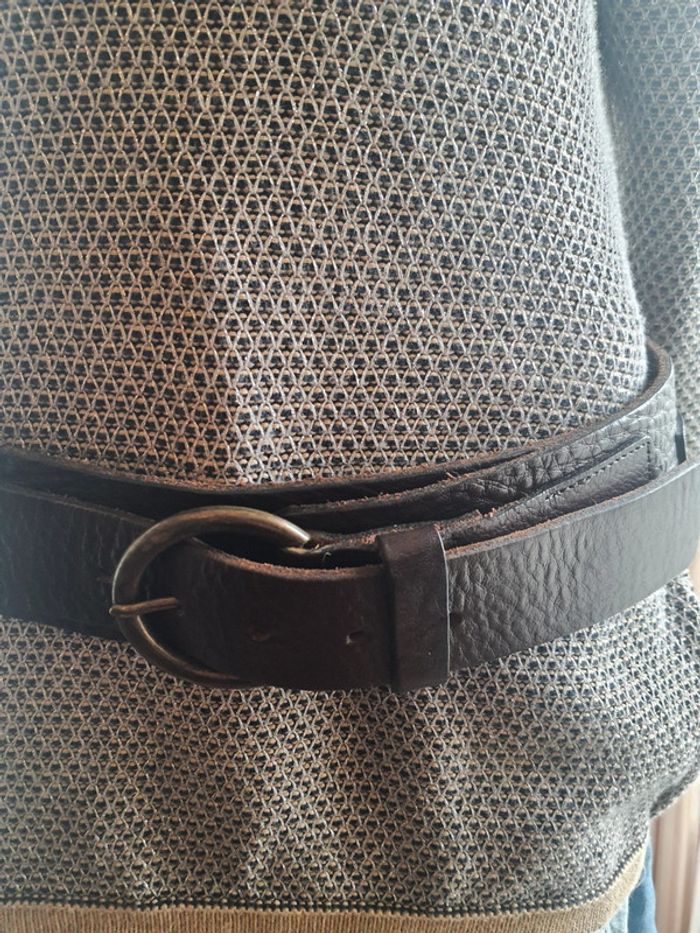 Ceinture en cuir Marron WE 95cm - photo numéro 3