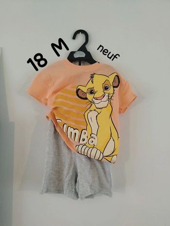 Pyjama short Simba bébé garçon 18 mois
