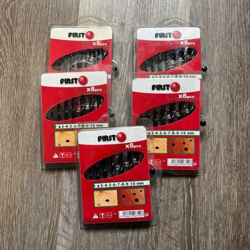 Lot de 5 paquets de 8 forets à bois