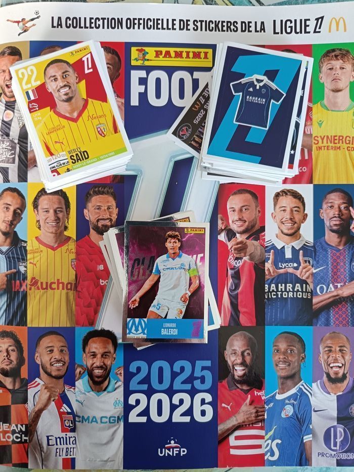 Stickers Panini ligue 1 2025 2026