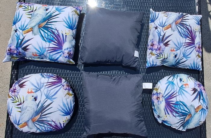 Coussins extérieurs 40x40cm tropical bleus Gifi - photo numéro 2