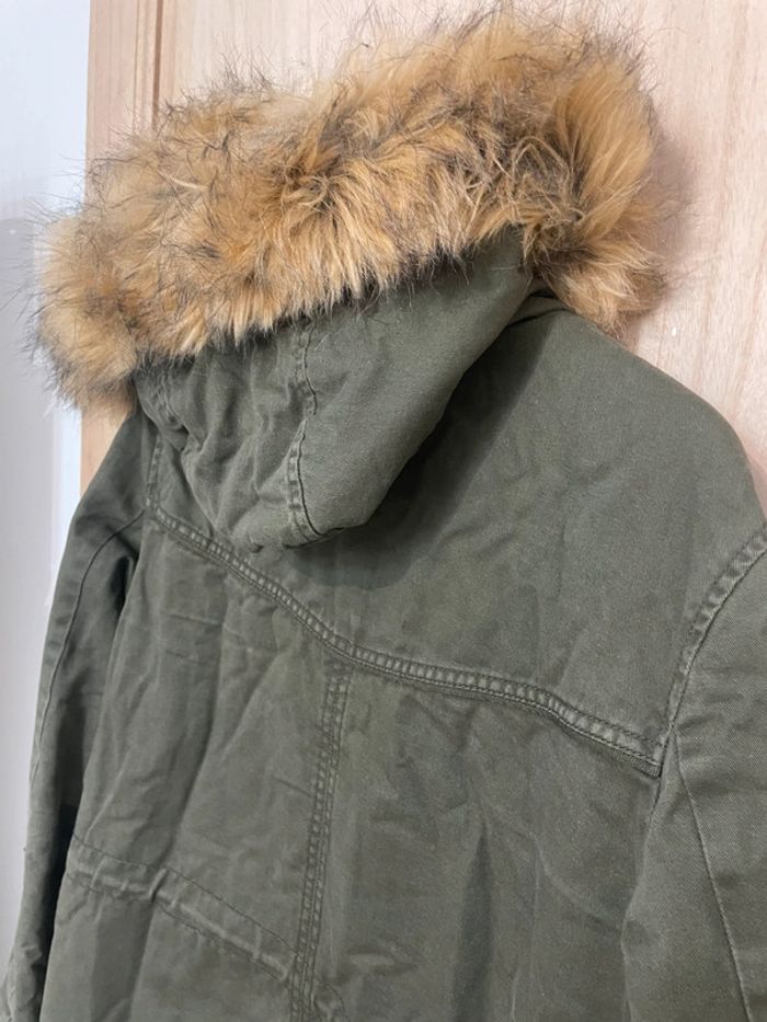 Parka kaki doublée fourrure style army - Gemo - Taille M - photo numéro 8