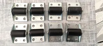Lot de 8 roulettes fixes à platine