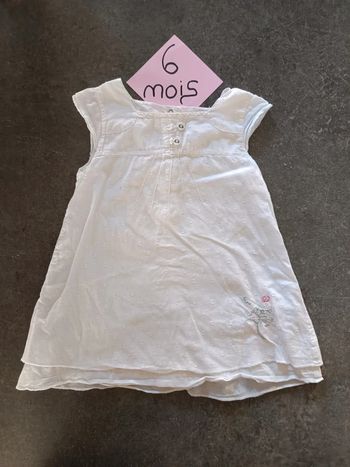 Robe été blanche 6 mois