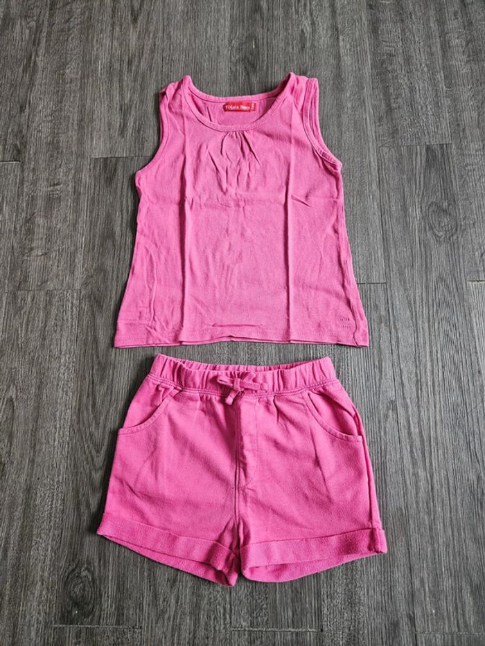 Ensemble short fille rose taille 5 ans
