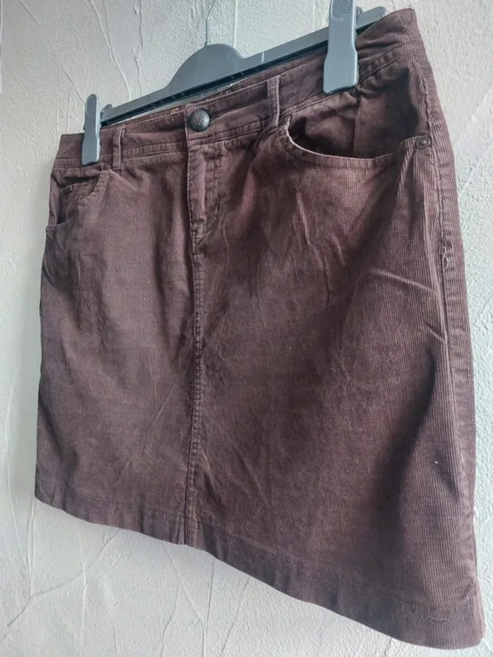 Jupe en velours côtelé marron Taille 40 - photo numéro 2