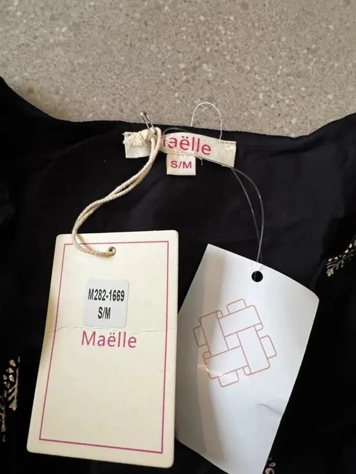 Robe noir et doré Ismene 1669 Maelle taille S/M, neuve - photo numéro 3