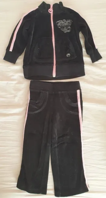 Survêtement velours noir 2 ans