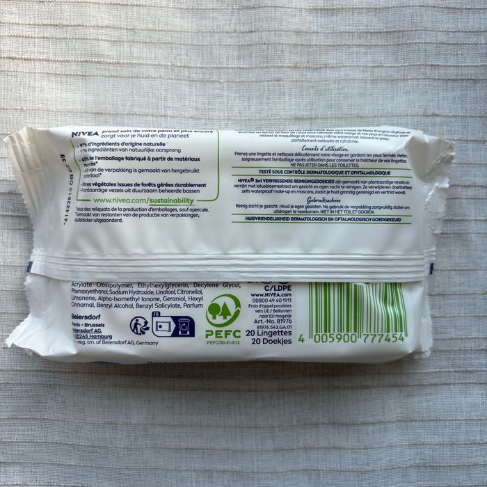 Lot de 6 lingettes démaquillantes Nivea neuf - photo numéro 2