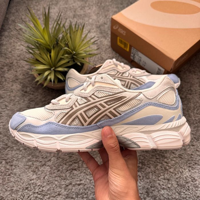 Asics Gel NYC Cream Cloud Grey Blue - photo numéro 4