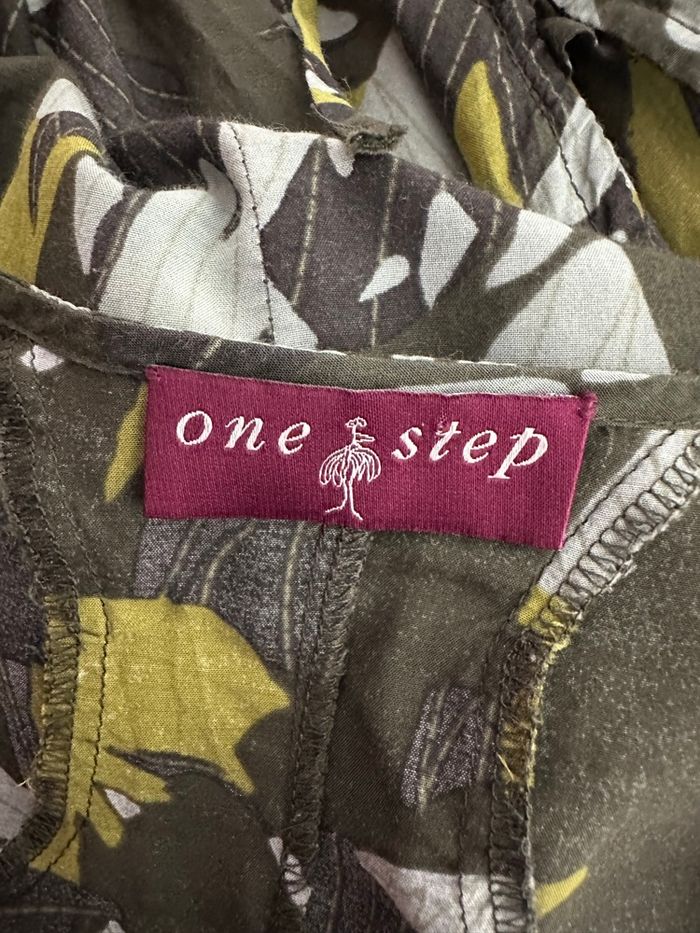 Blouse bariolée kaki One Step T40 L - photo numéro 8