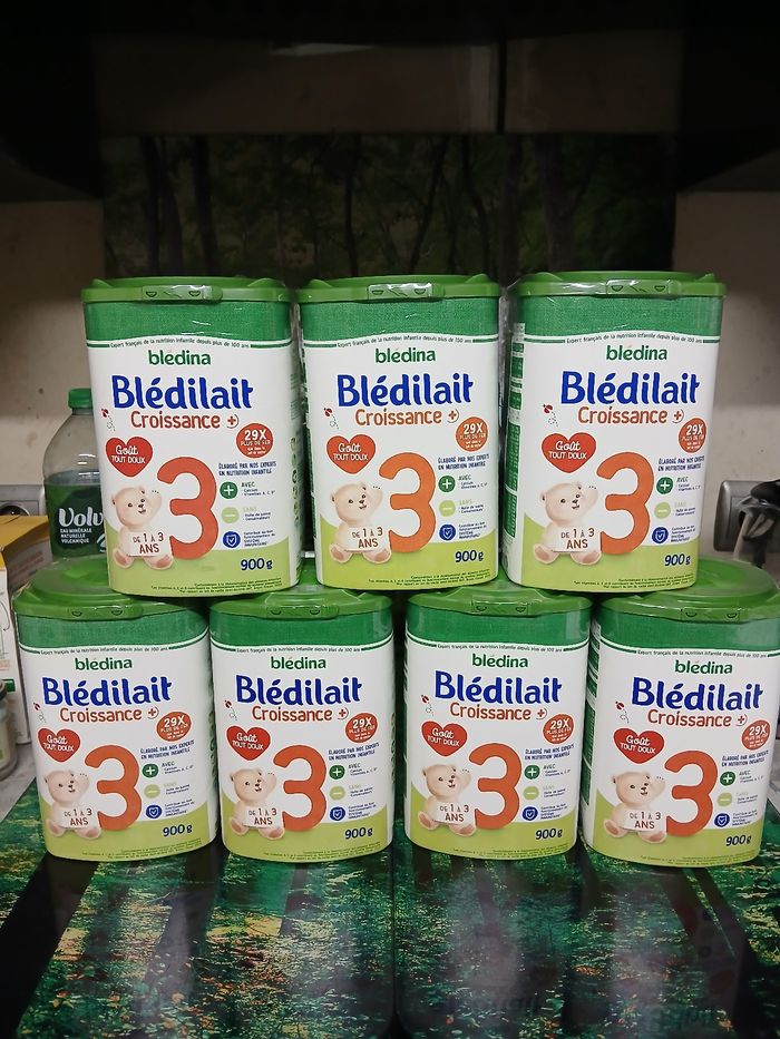 Lot de 7 pots Blédilait Croissance (Blédina) – 3ème âge (1 à 3 ans) – 900 g – Neufs/scellés 🍼