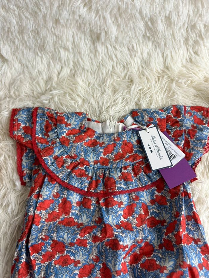 Barboteuse liberty Tartine et Chocolat taille 6 mois - photo numéro 5