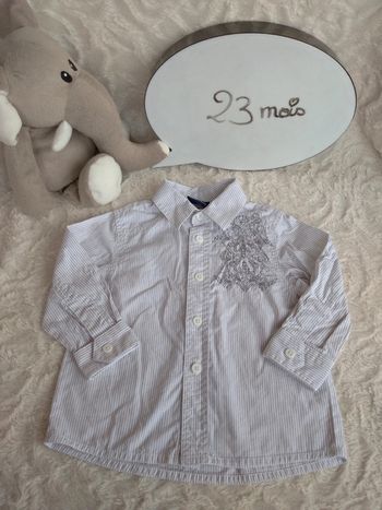 Chemise manches longues Garçon 23 mois Sergent major 100% coton