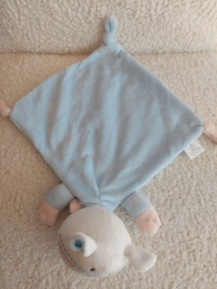 Interbaby - doudou plat carré bleu ane ou cheval - photo numéro 5