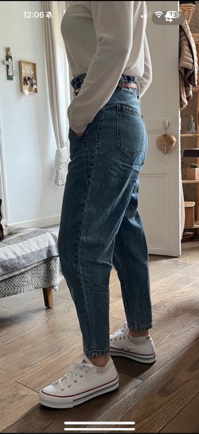 JEAN TAILLE HAUTE CACHE CACHE T38 - photo numéro 3