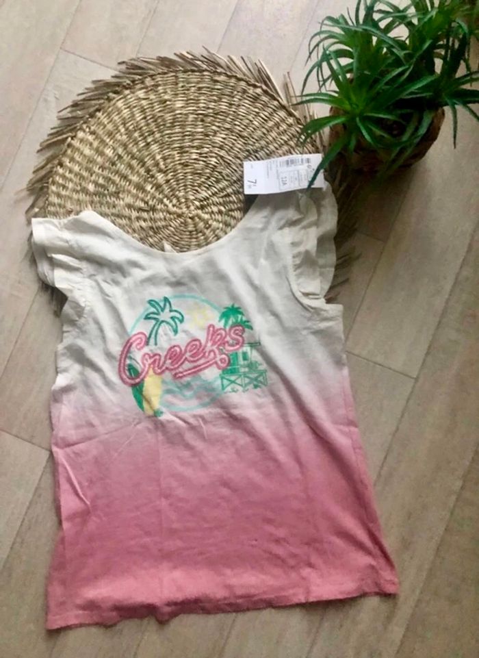 Tee-shirt blanc rose fille Creeks - photo numéro 7