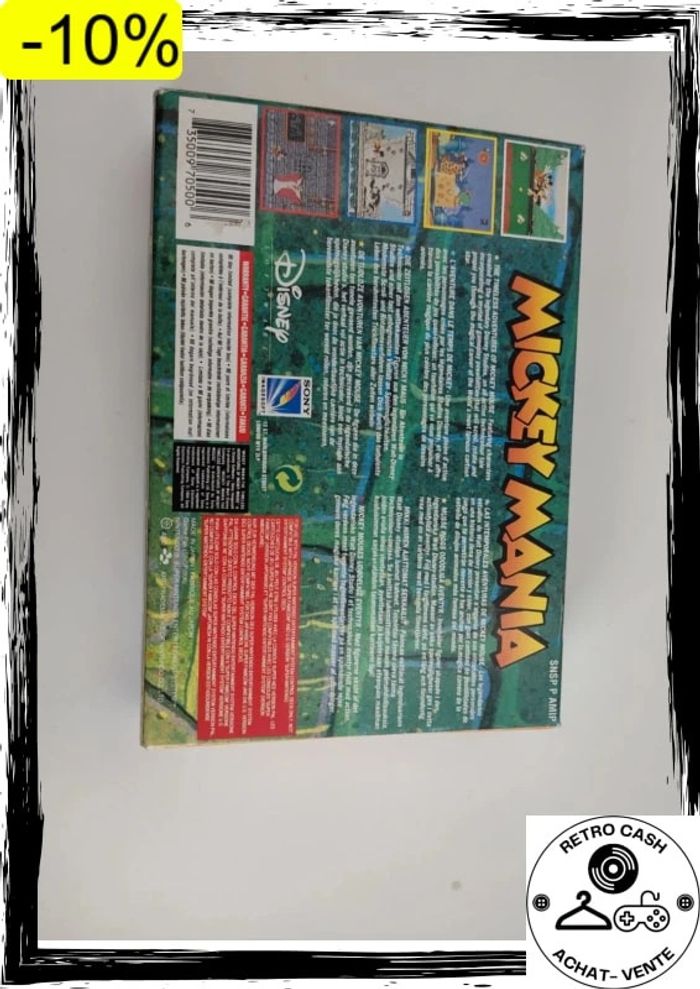 Boite et notice Super Nintendo Snes - Mickey Mania eur sans jeu - photo numéro 8