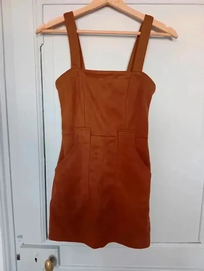 Robe salopette en velours marron - Jennyfer - XXS - photo numéro 2