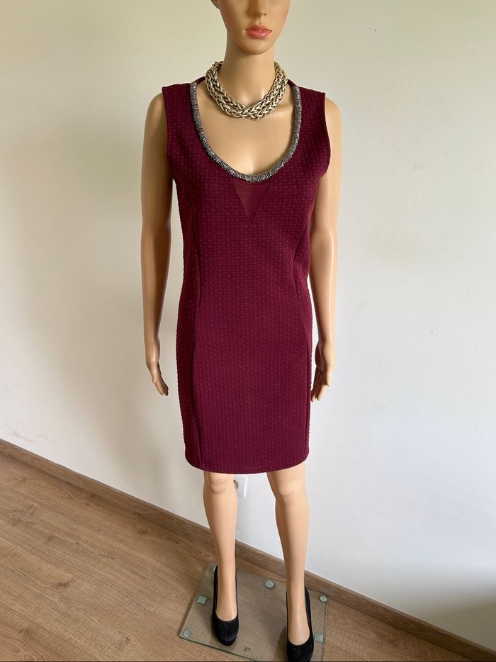 Robe bordeaux sans manches Vila Joy taille L TBE - photo numéro 3