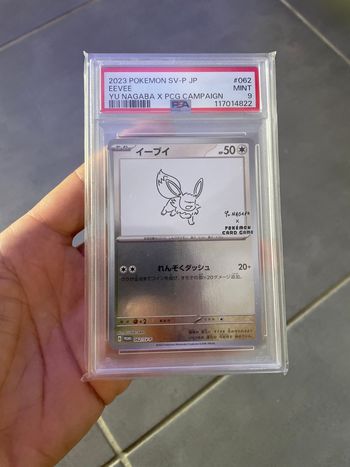 Pokemon carte gradée Evoli Yu Nagaba PSA 9