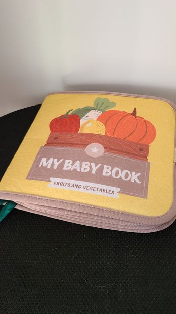 Livre éducatif Montessori en tissu multicolore pour bébés