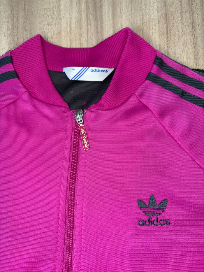 Veste Adidas vintage rose – Année 2000 - Taille 40 - Avec logo sur la doublure intérieur - photo numéro 3