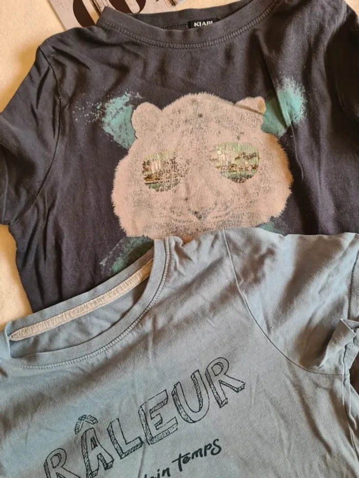 Lot 4  tee-shirt manches courtes 8 ans - photo numéro 4