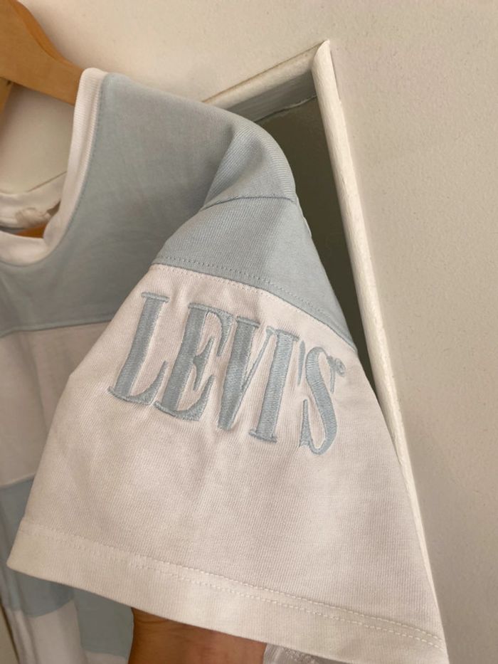 T-shirts Levi’s marinière blanc et bleu ciel - photo numéro 4